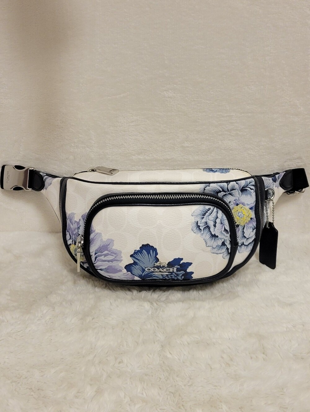 Coach White Floral Belt Bag
